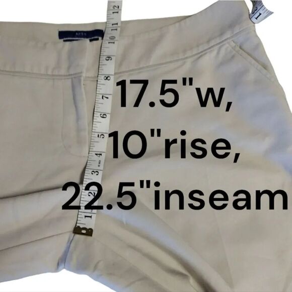 Apt 9 Light Beige Torie Midrise Straight Leg Capri Pants Size 12 - Picture 14 of 14